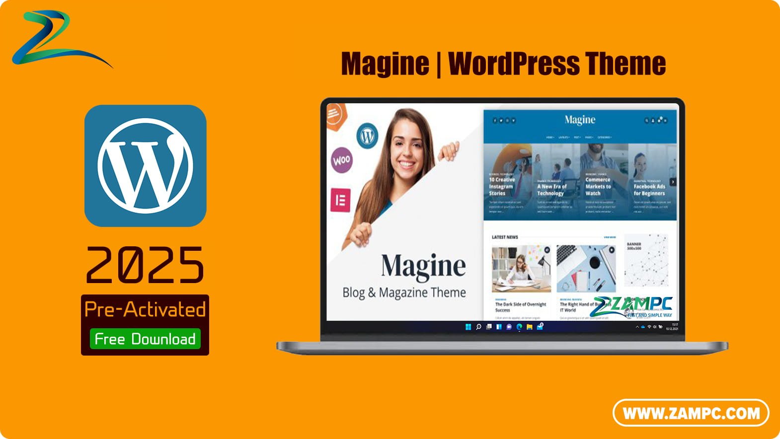 Magine WordPress Theme ZamPC