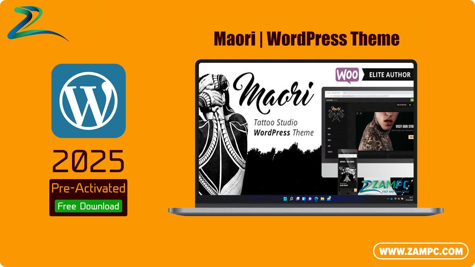 Maori WordPress Theme ZamPC