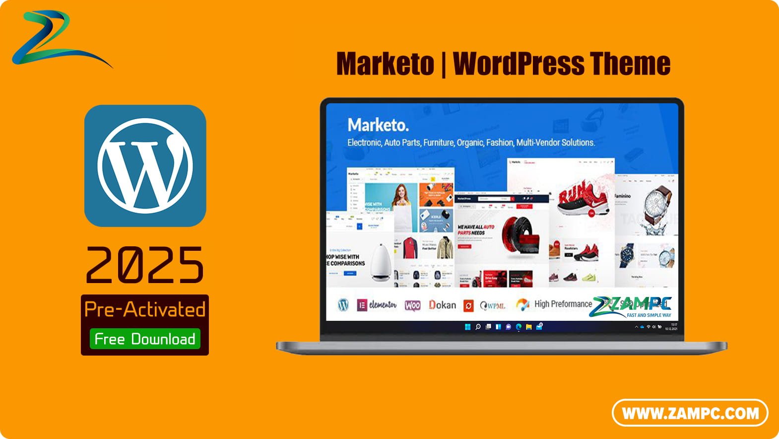 Marketo WordPress Theme ZamPC