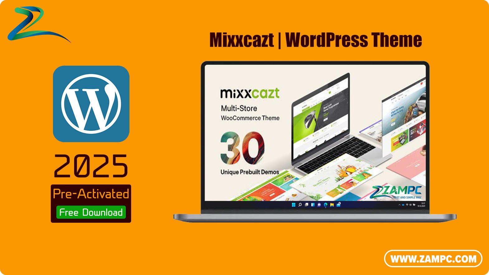 Mixxcazt WordPress Theme ZamPC