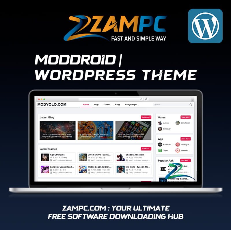 Moddroid WordPress Theme ZamPC
