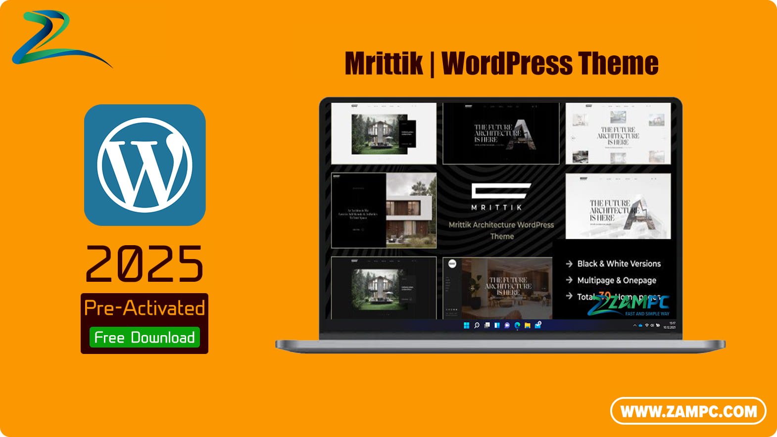 Mrittik WordPress Theme ZamPC