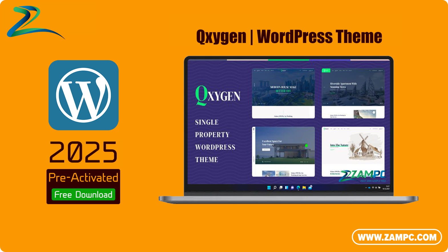 Qxygen WordPress Theme ZamPC