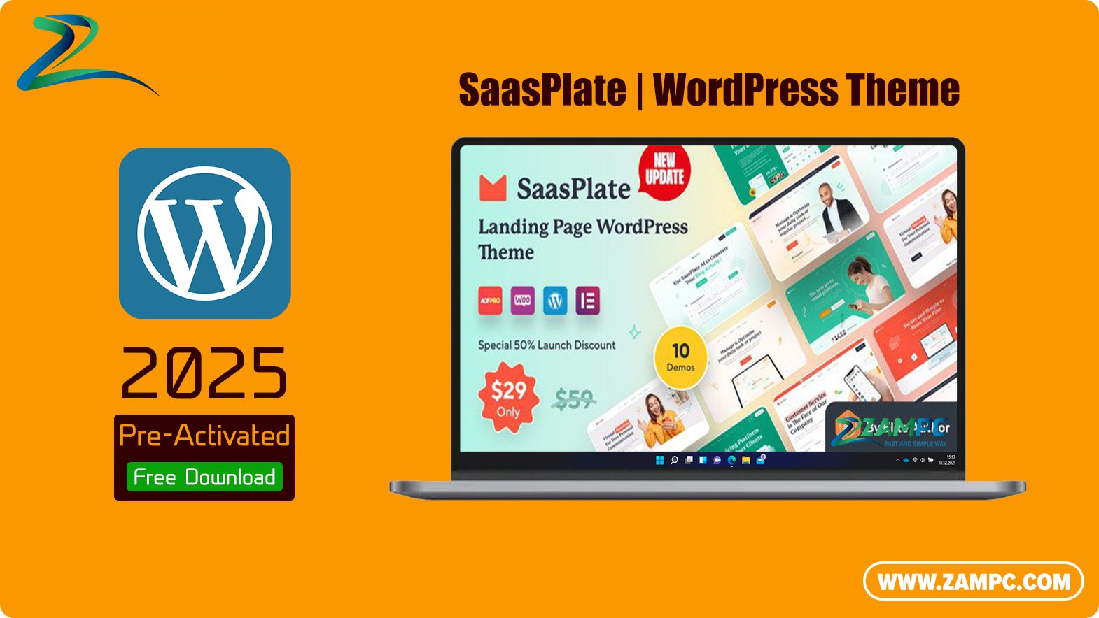 SaasPlate WordPress Theme ZamPC