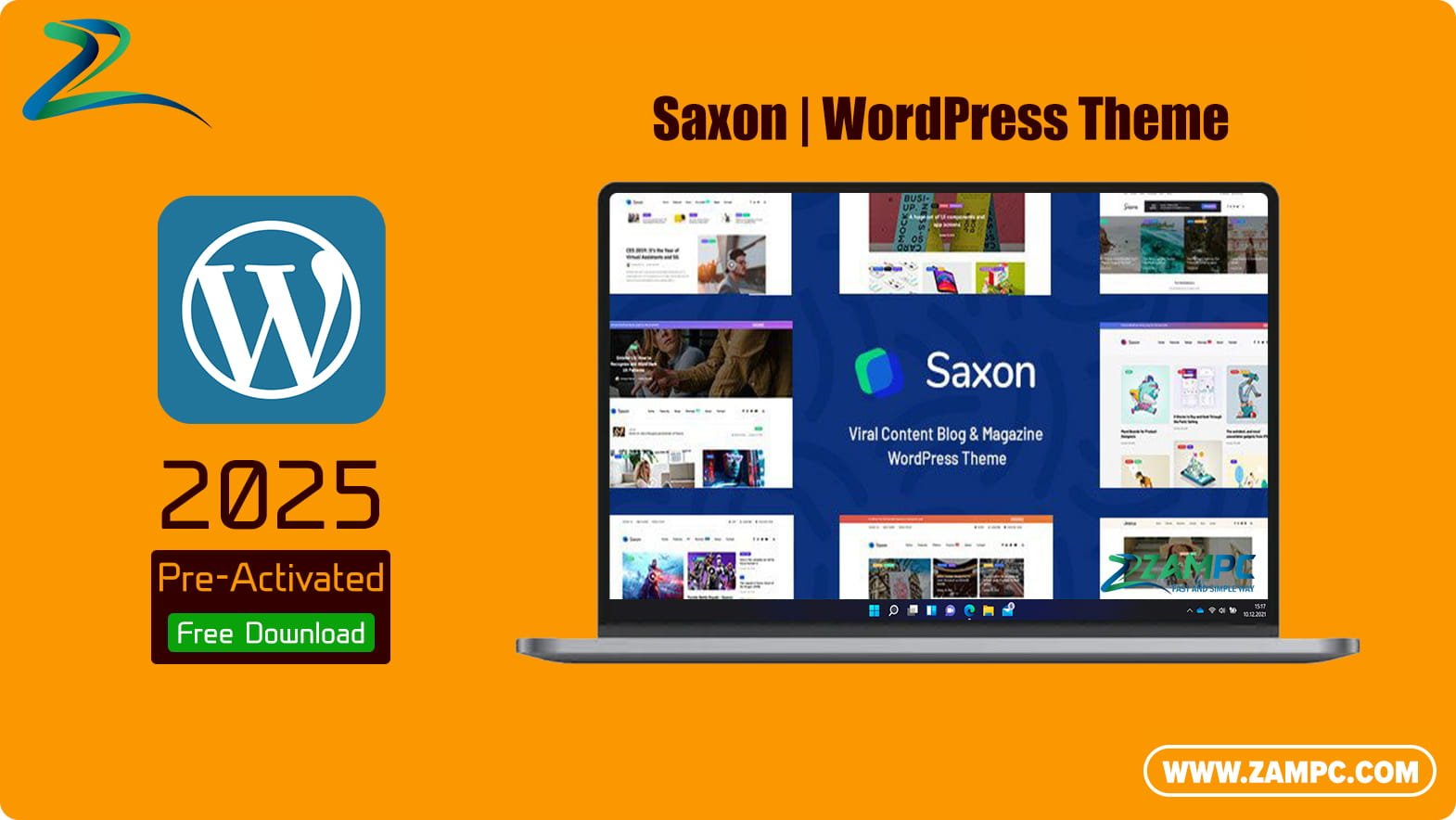 Saxon WordPress Theme ZamPC