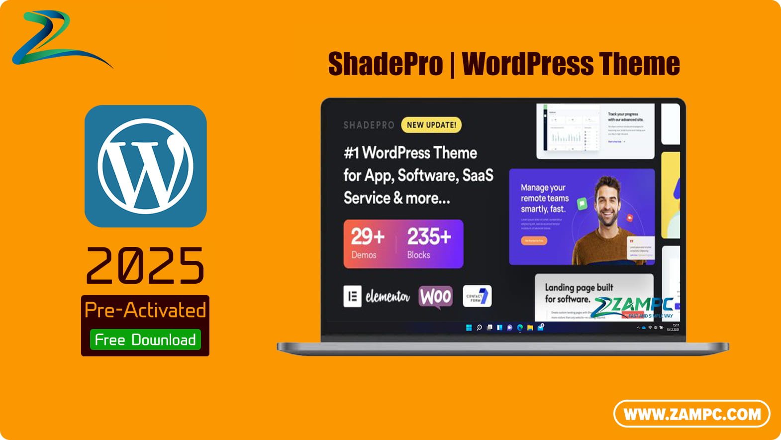 ShadePro WordPress Theme ZamPC