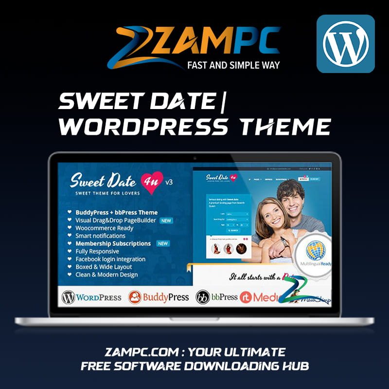 Sweet Date WordPress Theme ZamPC