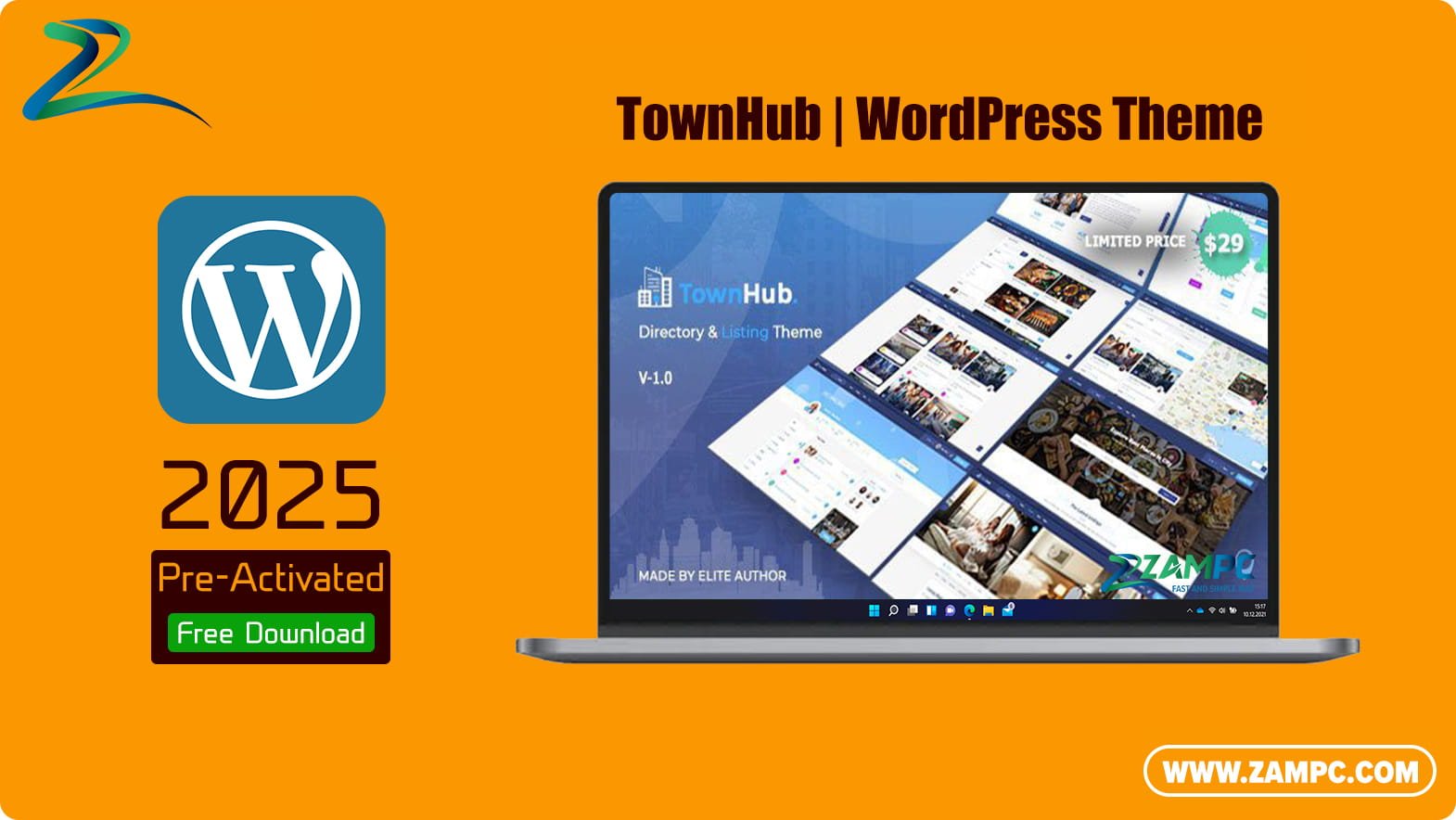TownHub WordPress Theme ZamPC