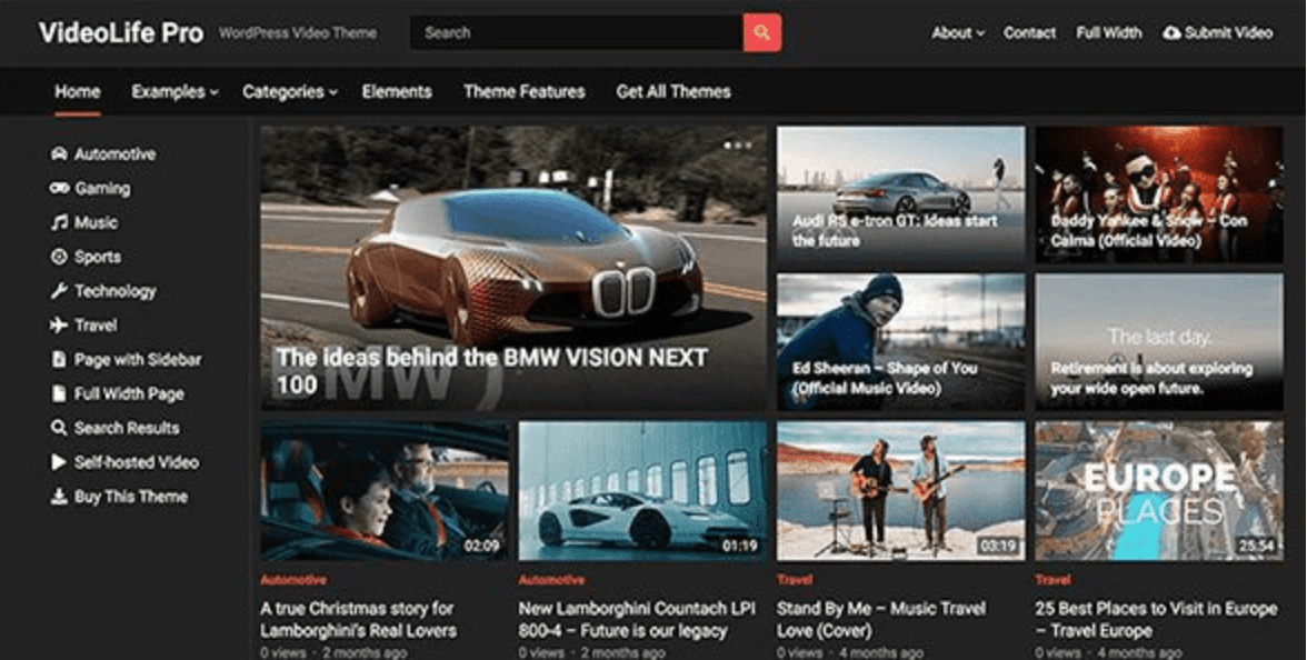 VideoLife Pro WordPress Theme
