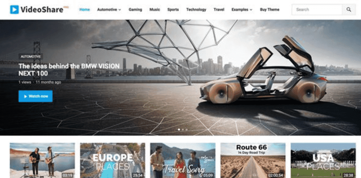 VideoShare Pro WordPress Theme