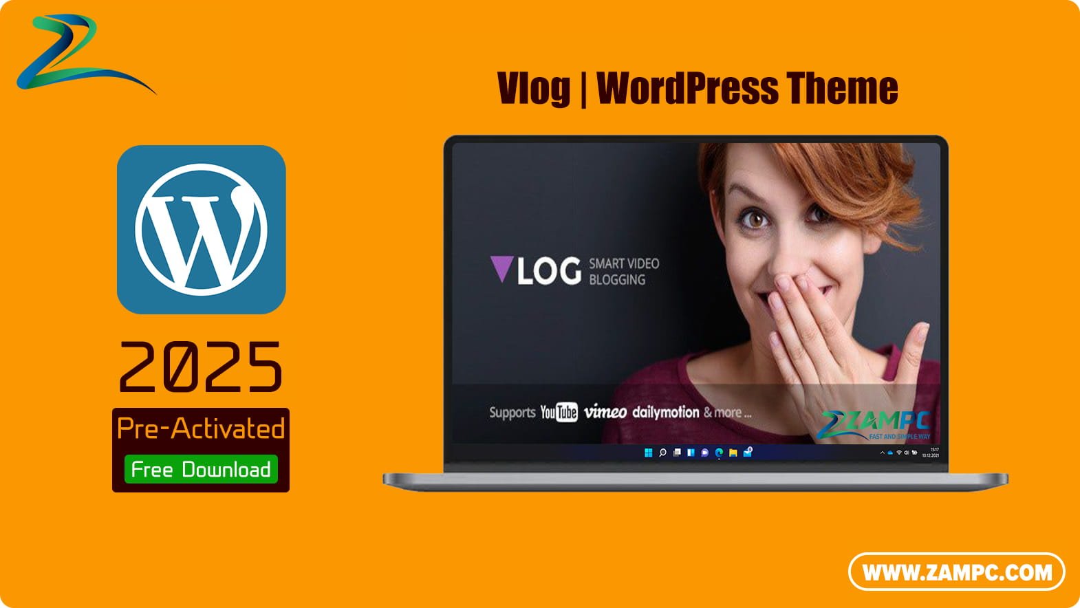 Vlog WordPress Theme ZamPC