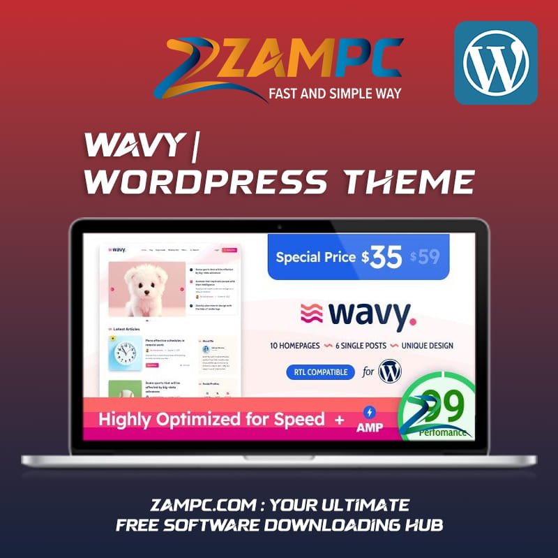 Wavy WordPress Theme ZamPC