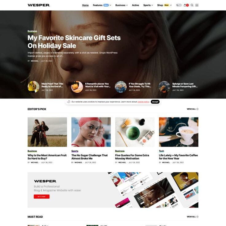 Wesper WordPress Theme