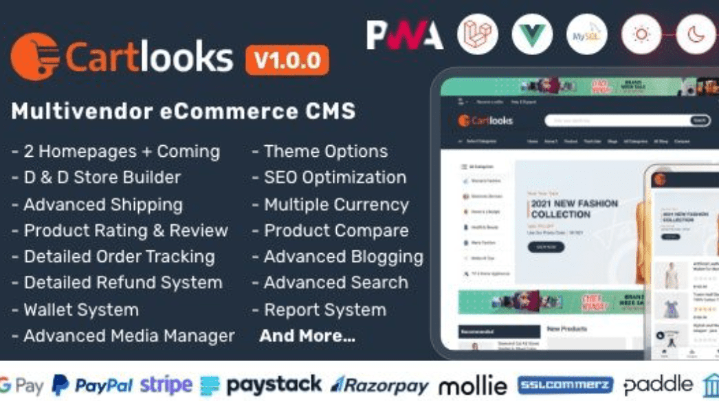 CartLooks Laravel Ecommerce Scripts