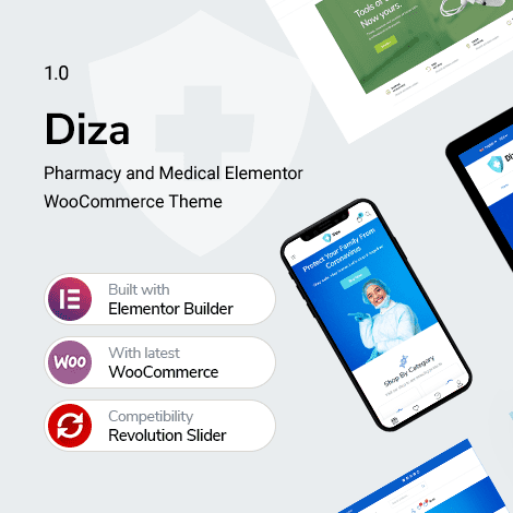 Diza Pharmacy Store Elementor Theme