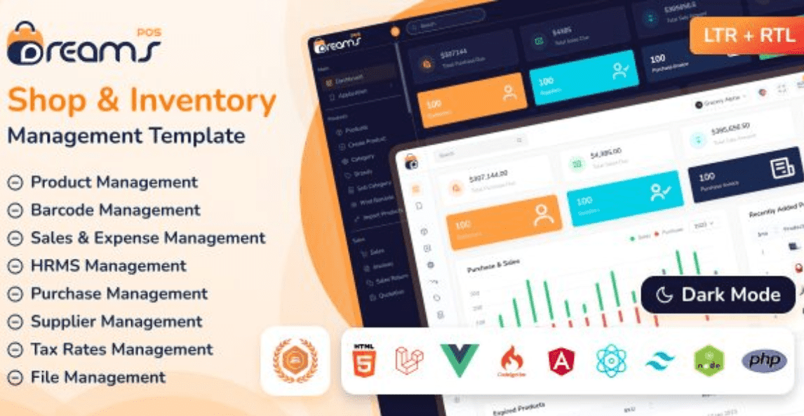 DreamsPOS Admin Template
