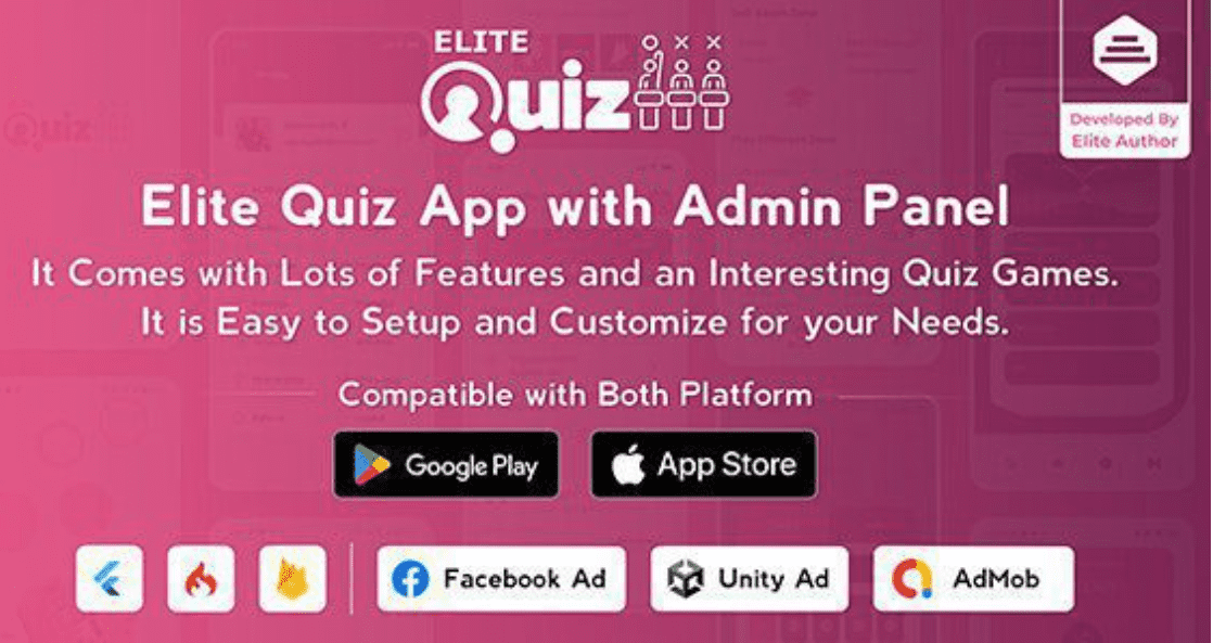 Elite Quiz Flutter Full App logo