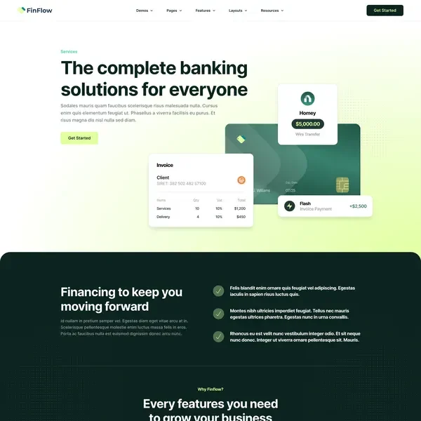 FinFlow Theme WordPress