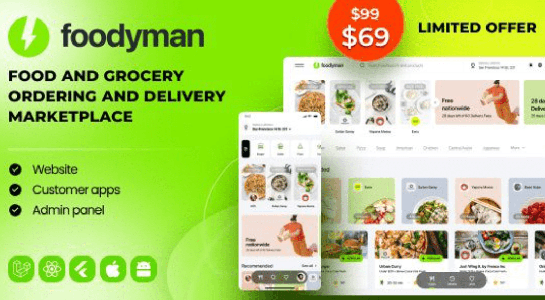 Foodyman Flutter App