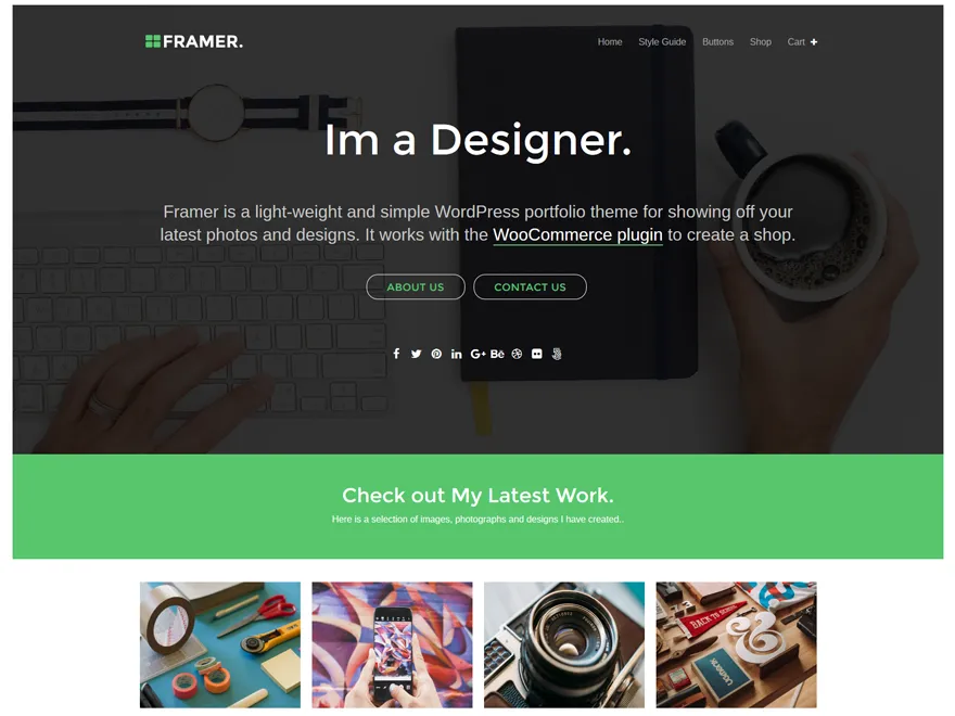 Framer Theme WordPress