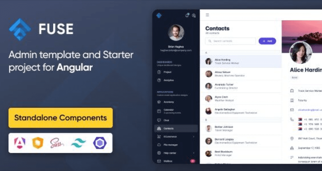 Fuse Admin Dashboard Template