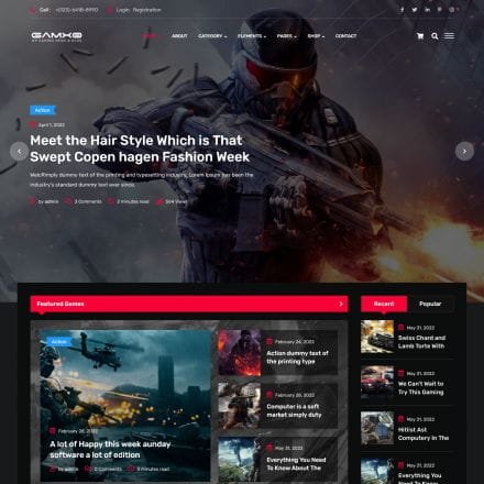 Gamxo Theme WordPress