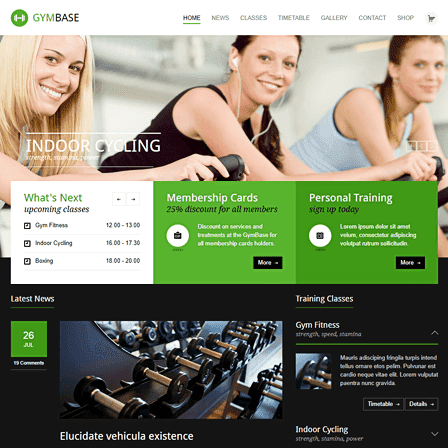 GymBase WordPress Theme