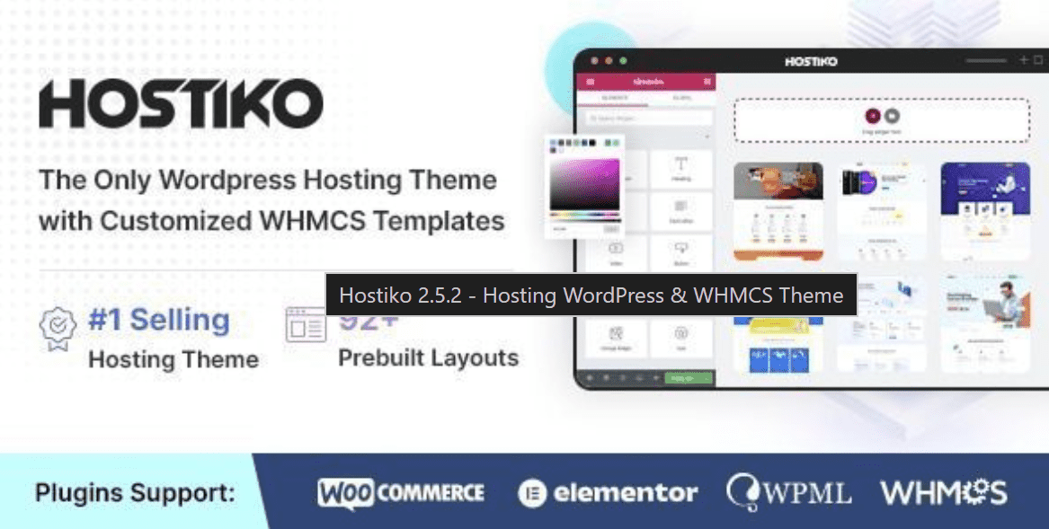 Hostiko WordPress WHMCS Hosting Theme