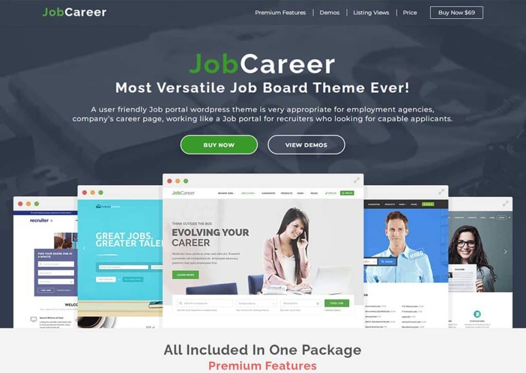JobCareer Theme WordPress