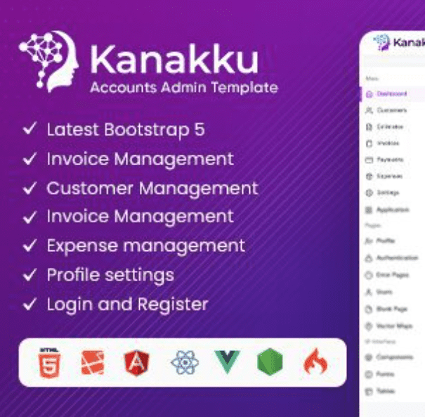 Kanakku Admin Template