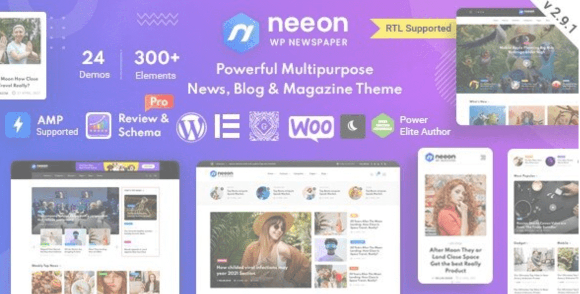 Neeon Theme WordPress