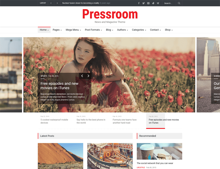 Pressroom Theme WordPress