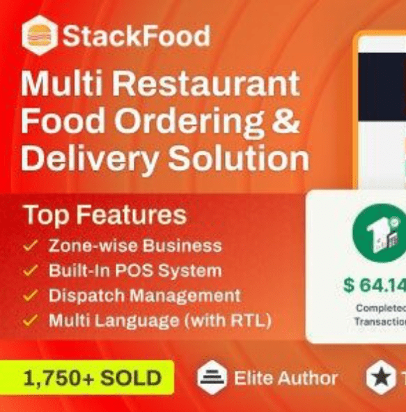 StackFood Multi Restaurant App