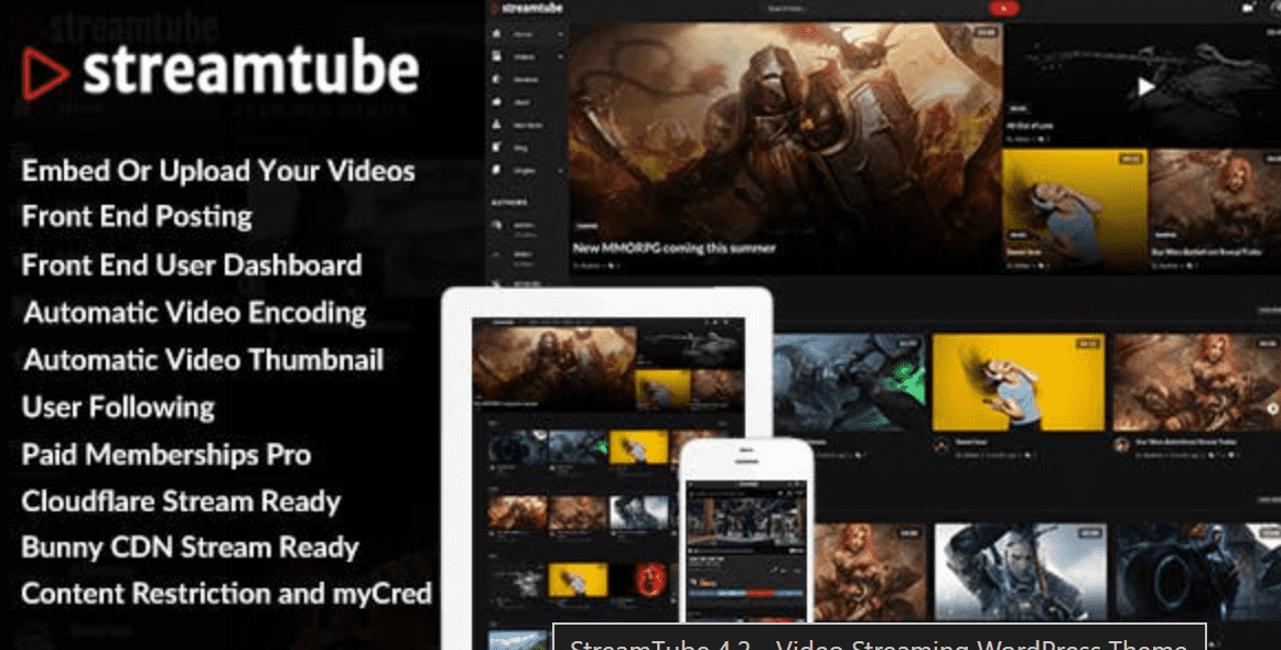 StreamTube Theme WordPress