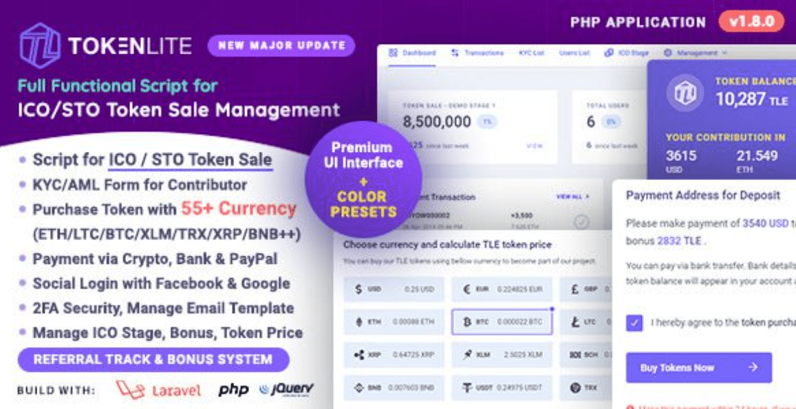 TokenLite PHP Scripts