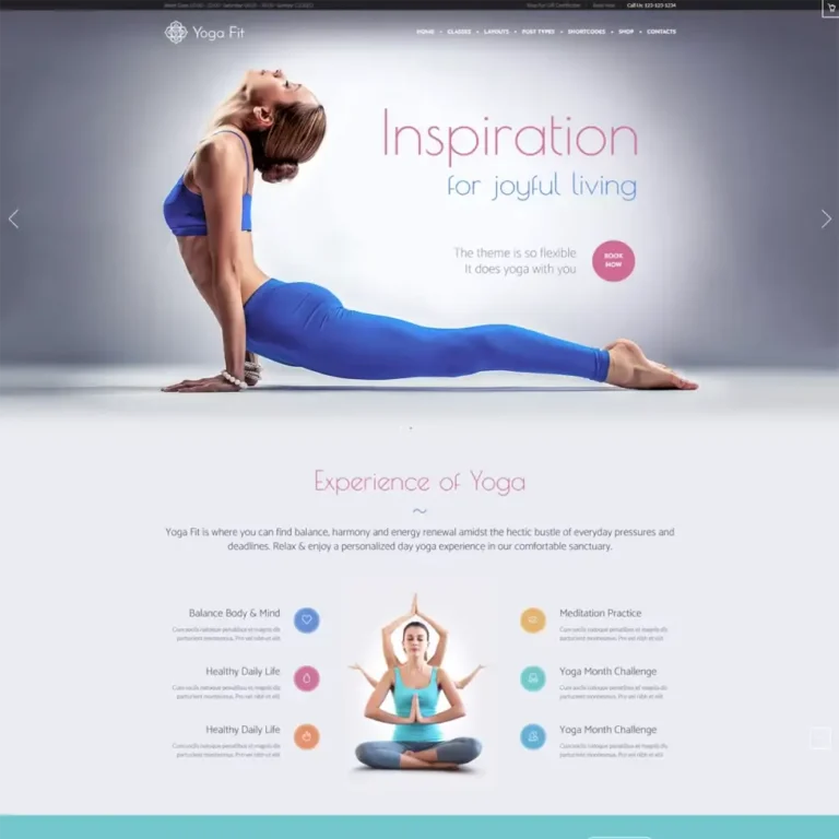 Yoga Fit Theme WordPress
