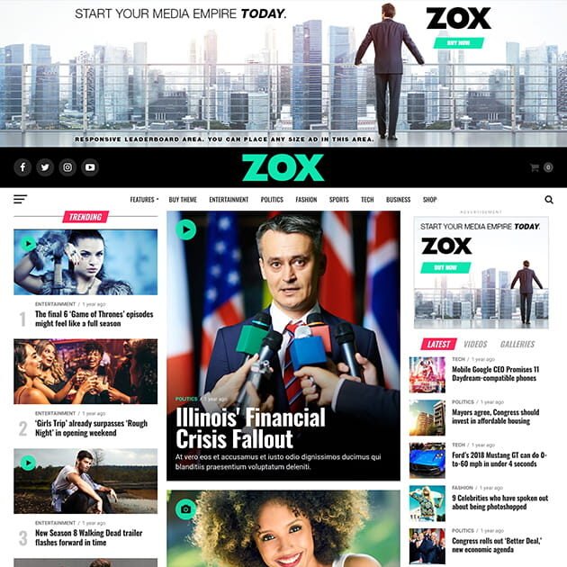 Zox News Theme WordPress
