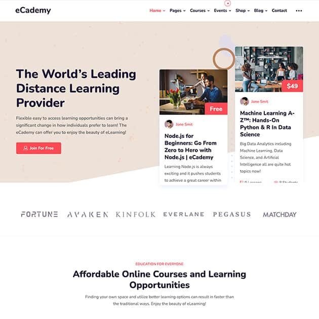 eCademy Theme WordPress